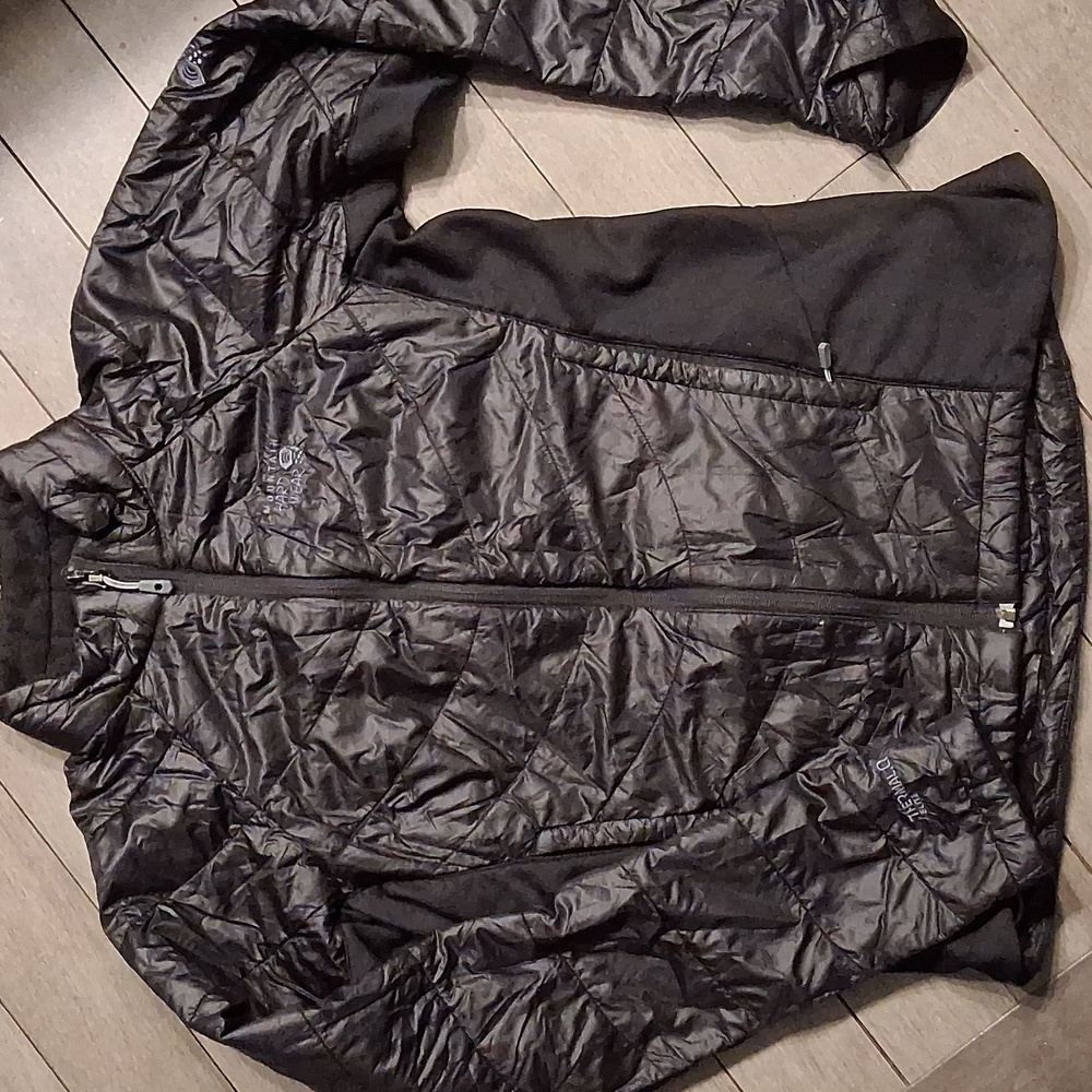 Mountain Hardwear Thermal Q Elite black lightweight synthetic jacket medium EUC